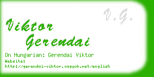 viktor gerendai business card